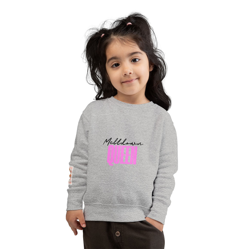 Meltdown Queen Toddler Sweatshirt, Cute Kids Pullover, Gift for Toddlers, Funny Childrens Apparel, Birthday Party Outfit