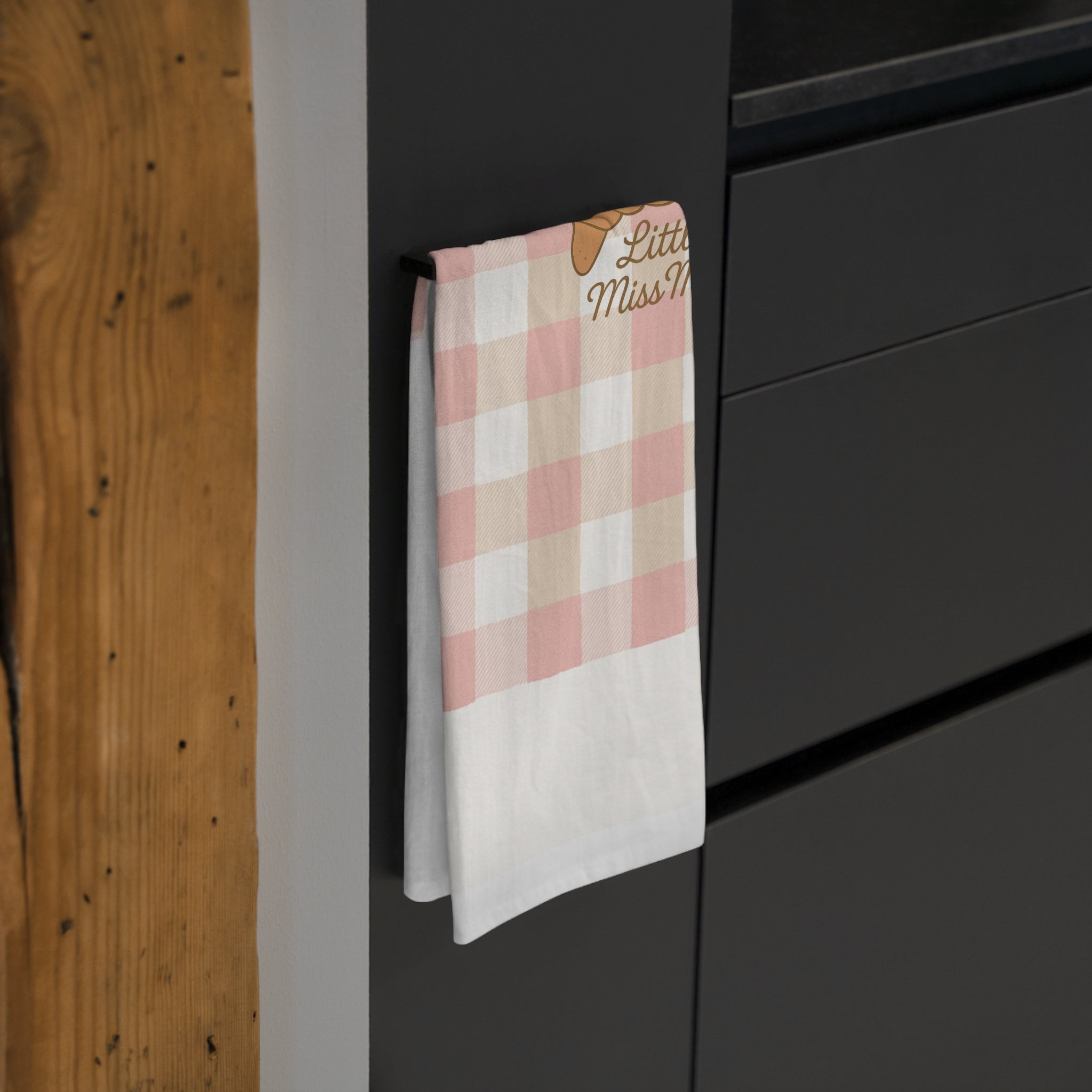 Sourdough Tea Towel - Pink and Beige Gingham