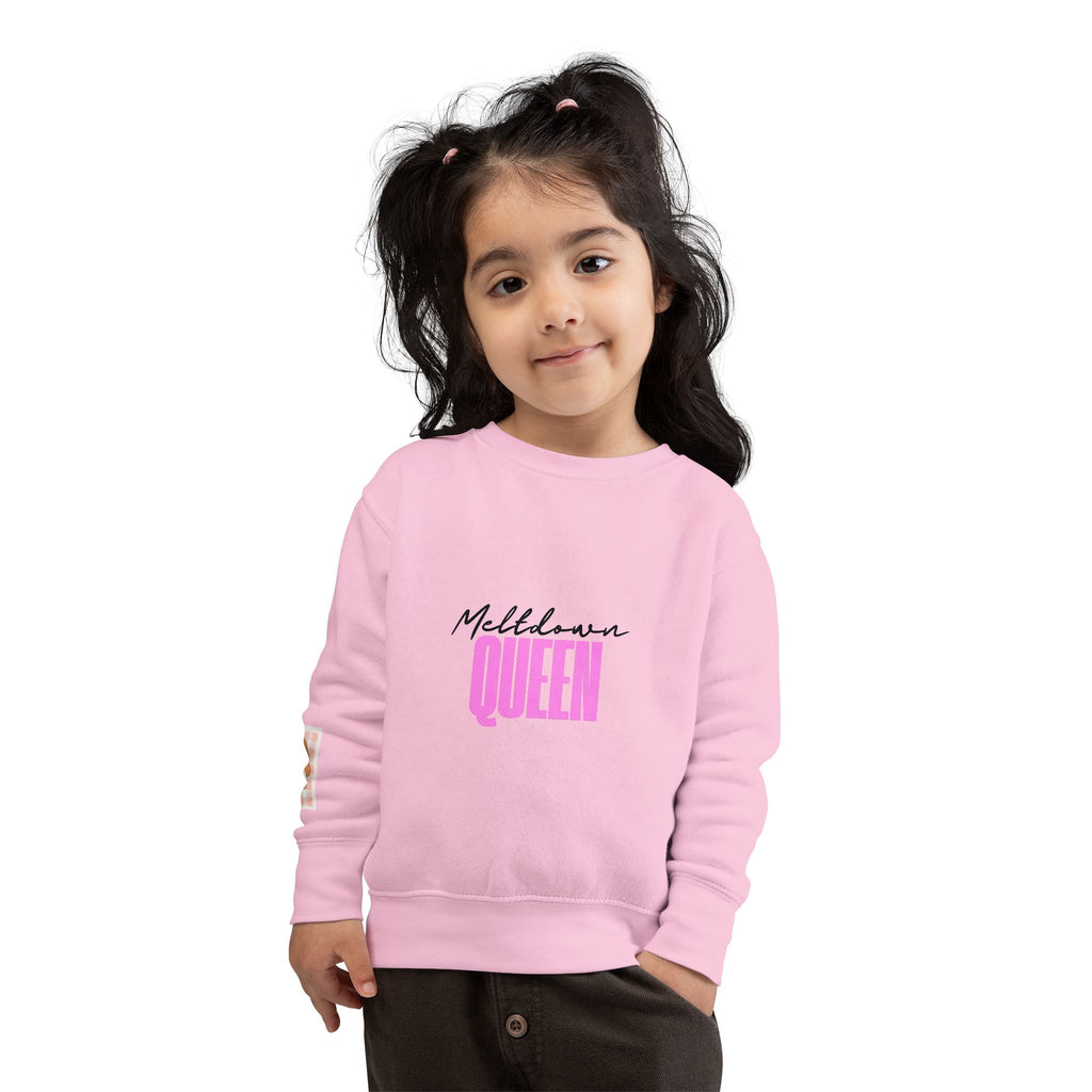 Meltdown Queen Toddler Sweatshirt, Cute Kids Pullover, Gift for Toddlers, Funny Childrens Apparel, Birthday Party Outfit