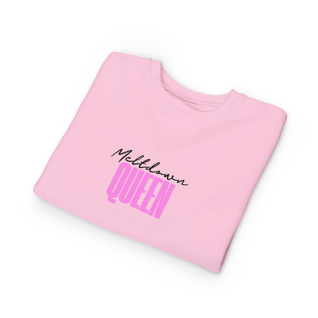 Meltdown Queen Toddler Sweatshirt, Cute Kids Pullover, Gift for Toddlers, Funny Childrens Apparel, Birthday Party Outfit