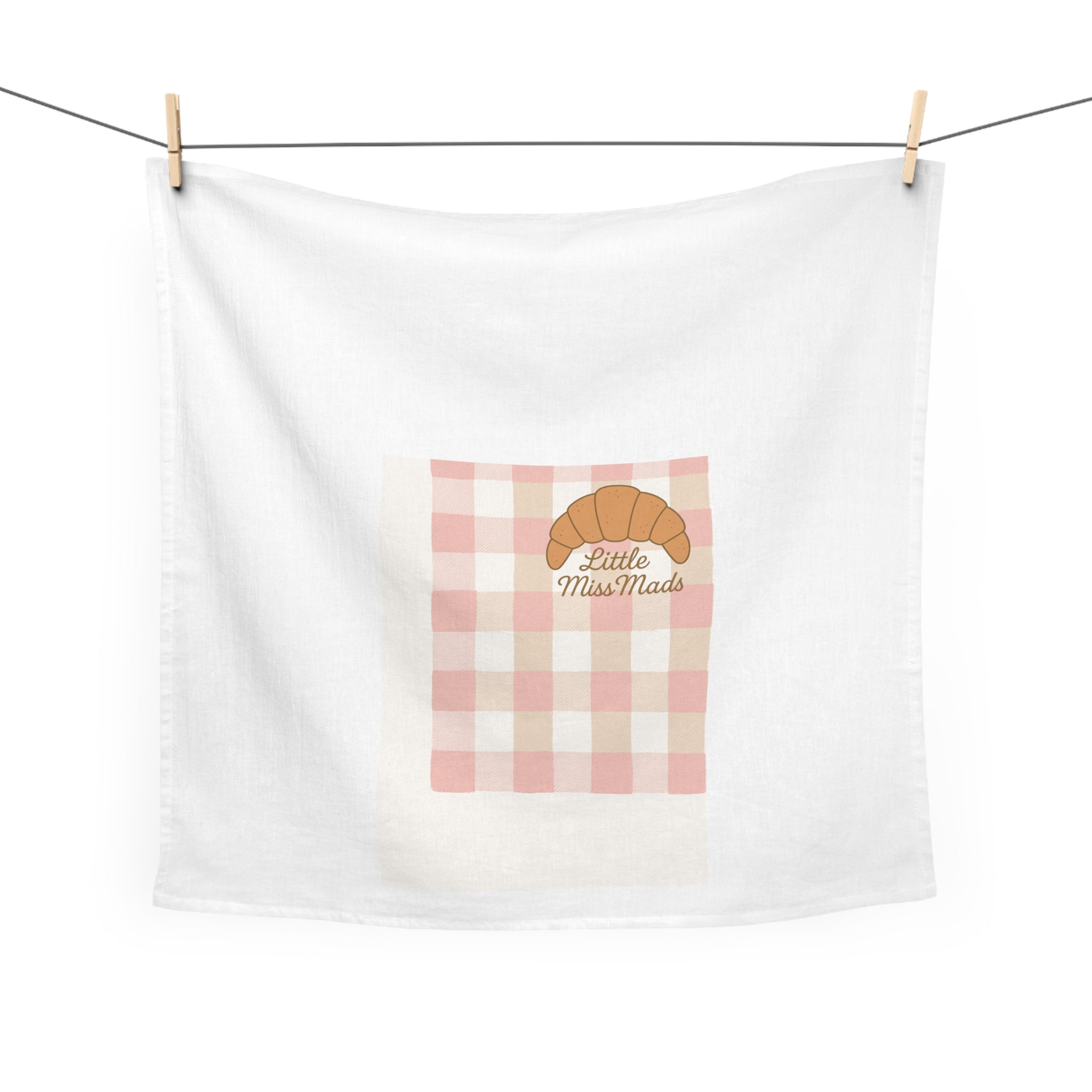 Sourdough Tea Towel - Pink and Beige Gingham